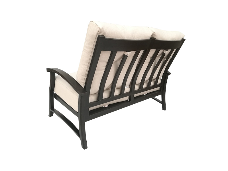 Lodge Aged Bronze Aluminium พร้อมหมอนอิง Patio Loveseat