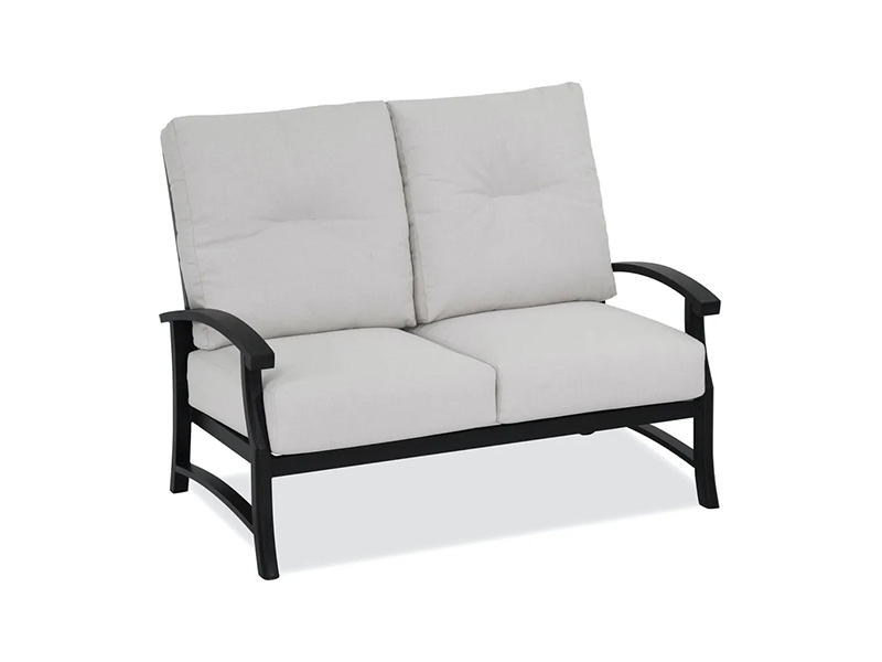 Lodge Aged Bronze Aluminium พร้อมหมอนอิง Patio Loveseat