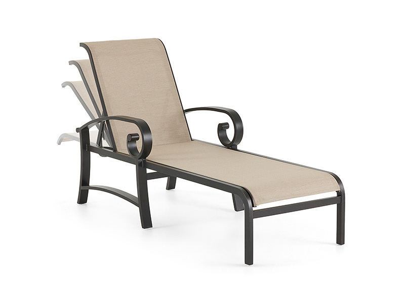 Solstice Aluminium พร้อมลาน Sling Chaise Lounge