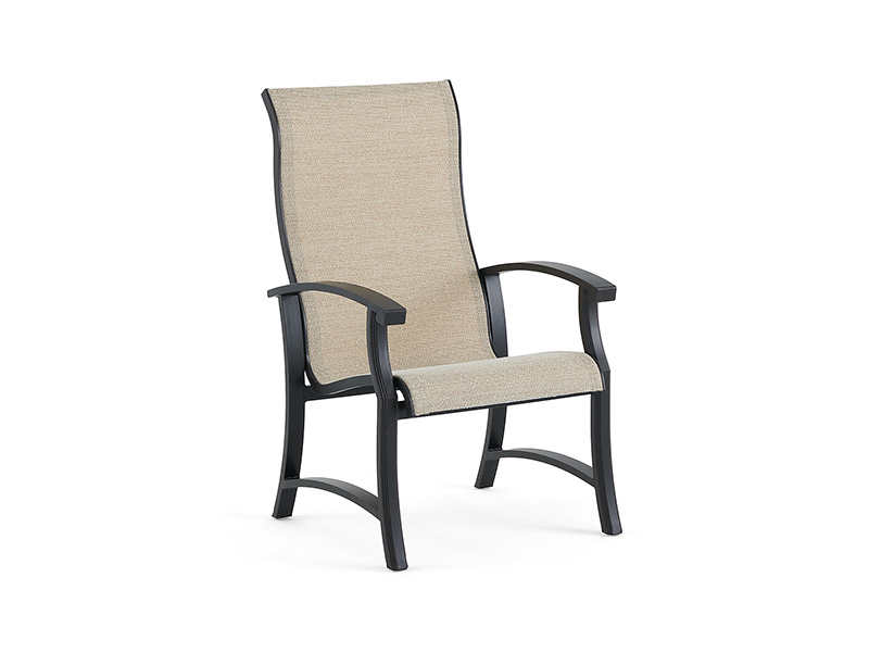 Lodge Aged Bronze Aluminium พร้อมเก้าอี้ทานอาหารแบบมีสลิง